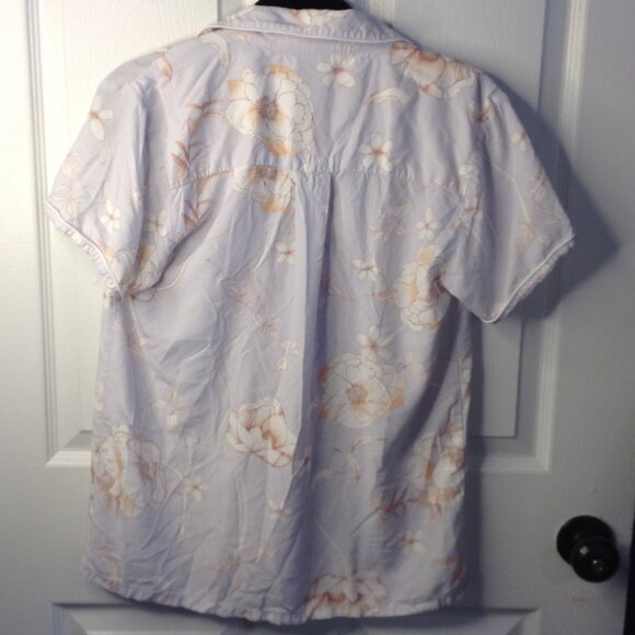 Plum Pretty Sugar PJ Short set, "M" Pastels with Magnolia Flowers, Preppy, Cute - Picture 2 of 7